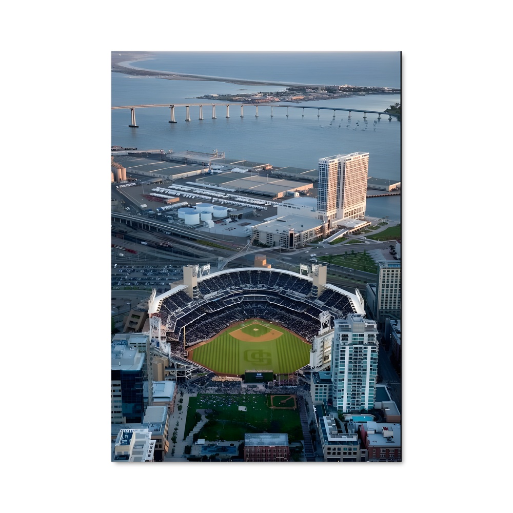 Poster San Diego Skyline et Baseball